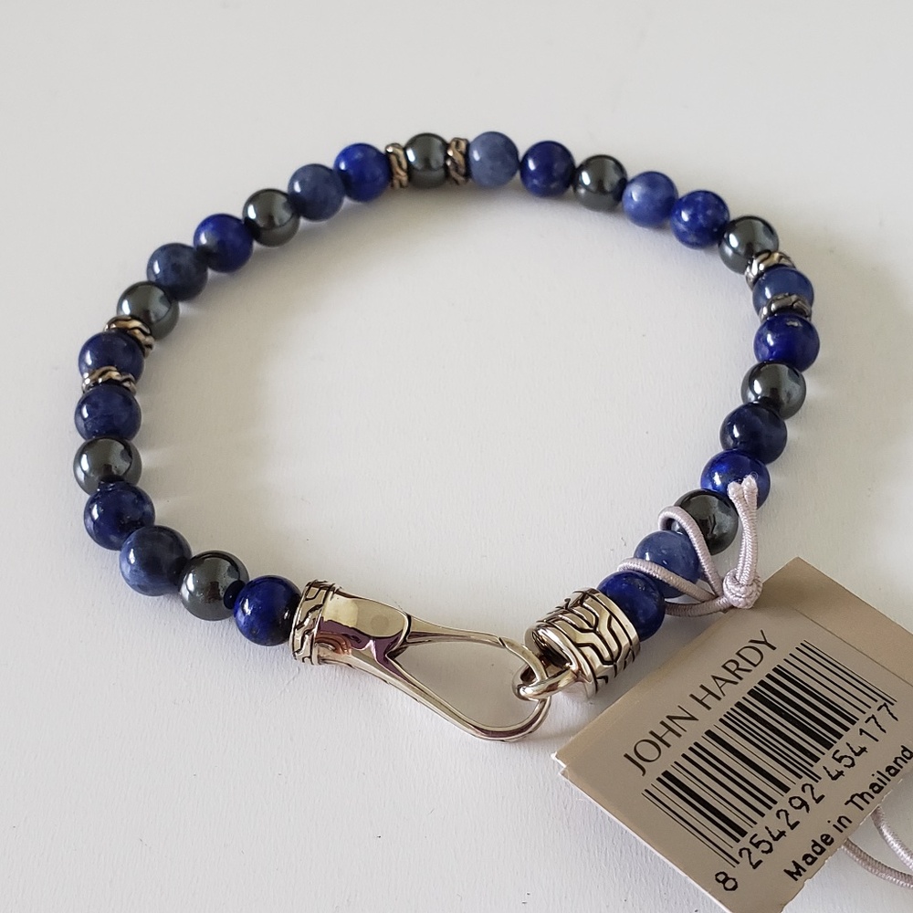 John Hardy Classic Chain Sterling Silver Lapis Sodalite Hematite Beaded …